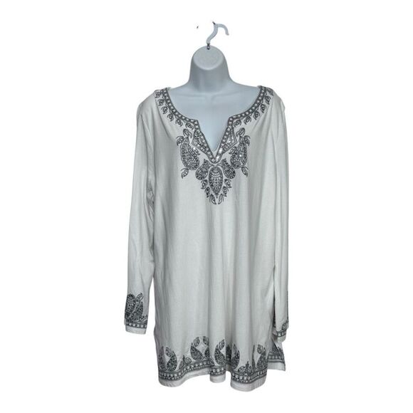 INC International Concepts Dresses & Skirts - inc international concepts sequin tunic dress white pima‎ cotton 2x